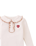 Gingersnaps Geraline Off White Scallop Collar Tee