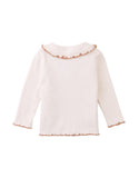 Gingersnaps Geraline Off White Scallop Collar Tee