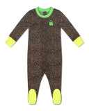 Little Parni Green Leopard Footie