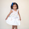 Lali Kids Sienna Cream Silk Embroidered Dress