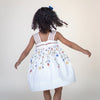 Lali Kids Sienna Cream Silk Embroidered Dress