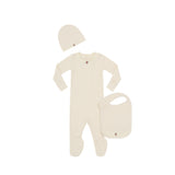 Little Parni Ivory Logo Footie