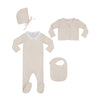 Little Parni Pink Collar Stretchie and Cardigan Set