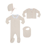 Little Parni Pink Collar Stretchie and Cardigan Set
