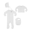 Little Parni White Collar Stretchie and Cardigan Set