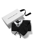 Little Parni Black Collar Stretchie and Cardigan Set