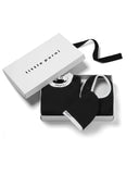 Little Parni Black Footie, Beanie and Bib Set