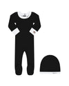 Little Parni Black Boy Footie and Hat