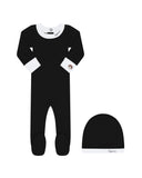 Little Parni Black Boy Footie and Hat