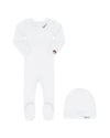 Little Parni Ivory Boy Footie and Hat
