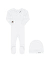 Little Parni Ivory Girls Footie and Hat
