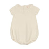 Lilette Cream Knit Ruffle Romper