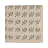 Peluche Powder Intarsia Knit Blanket
