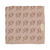 Peluche Rose Intarsia Knit Blanket
