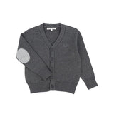 Little Parni Grey Contrast Patch Cardigan