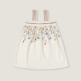 Lali Kids Sienna Cream Silk Embroidered Dress
