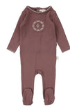 Lil Legs Dusty Plum Emblem Footie