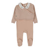 Lilette Soft Pink Knit Wrap Sleeveless Footie Set