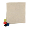 Spool Adwe Knit Blanket with PomPoms