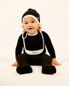 Little Parni Light Blue Footie, Beanie and Bib Set