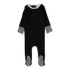 Lil Legs Black/Cream Striped Cuff Footie