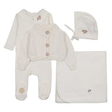 Mon Tresor Ivory/Pink Keepsake Cardigan Layette Set