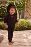 Little Parni Black Sweatshirt/Legging