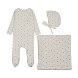 Lilette Cream/Blue Bitsy Floral Layette Set