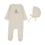 Lilette Blue Sweet Bear Footie/Bonnet