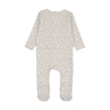 Lilette Cream Pink Branch Velour Footie - 9m