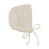 Lilette Cream Blue Le Bebe Knit Bonnet