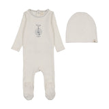 Lilette Cream Bicycle Footie and Hat