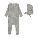 Lilette Pale Blue Cherry Blossom Footie/Hat