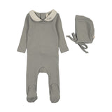 Lilette Light Blue Le Bebe Pointelle Footie/Bonnet