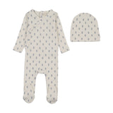 Lilette Cream/Blue Marigold Footie/Hat