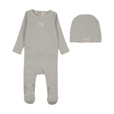 Lilette Light Blue Stripe Bebe Footie/Hat