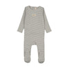Lilette Light Blue Striped Bebe Footie - 18m