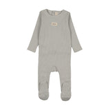Lilette Light Blue Striped Bebe Footie