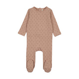 Lilette Dusty Pink Stripe Print Footie
