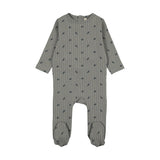 Lilette Light Blue Stripe Print Footie