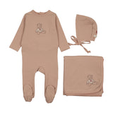Lilette Dusty Pink Sweet Bear Layette Set
