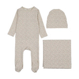 Lilette Cream/Pink Dahlia Vines Layette Set