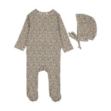 Lilette Blue Sweet Liberty Print Footie/Bonnet