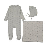 Lilette Pale Blue Bitsy Floral Layette Set