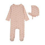 Lilette Pale Pink Bitsy Footie/Bonnet