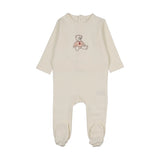 Lilette Cream/Pink Sweet Bear Footie