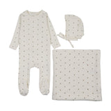 Lilette Cream/Pink Bitsy Floral Layette Set