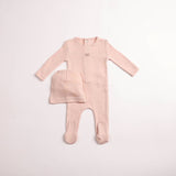 Bee & Dee Caramel Wings Pointelle Footie/Beanie