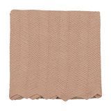 Mema Knit Pink Herringbone Blanket