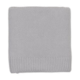 Mema Knit Light Blue Knitted Blanket